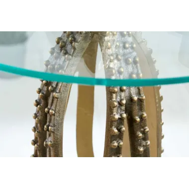 Invicta Stolik boczny WILDLIFE OCTOPUS szkło hartowane 70cm / 43498