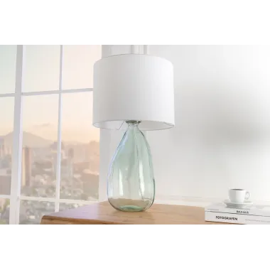 Invicta Lampa stołowa CLASSIC biały klosz ze szkła pochodzącego z recyklingu 60cm / 44495