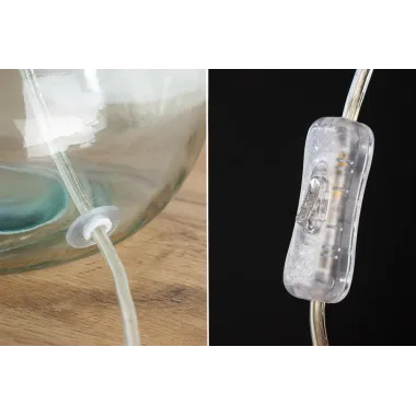 Invicta Lampa stołowa CLASSIC biały klosz ze szkła pochodzącego z recyklingu 40cm / 44494