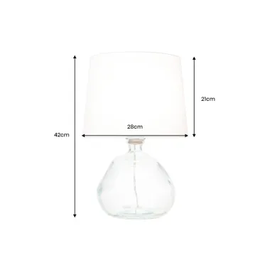 Invicta Lampa stołowa CLASSIC biały klosz ze szkła pochodzącego z recyklingu 40cm / 44494