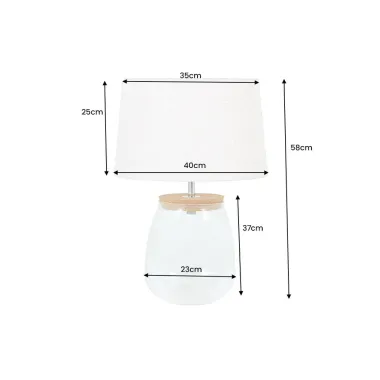 Invicta Lampa stołowa CLASSICO szkło z możliwością wypełnienia  60cm / 44817