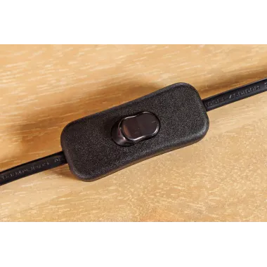 Invicta Lampa stołowa THE WAVE z kloszem z drewna tekowego w kolorze białym  60cm / 43932