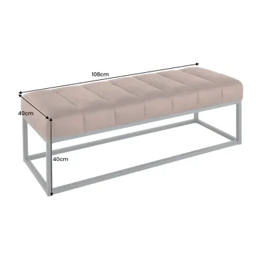 Invicta Ławka PETIT BEAUTÉ z mikrofibry w kolorze antycznego brązu  110cm / 44426