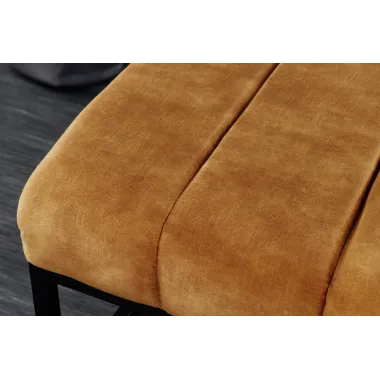 Invicta Ławka PETIT BEAUTÉ aksamitna w kolorze musztardowej żółći 110cm / 44617