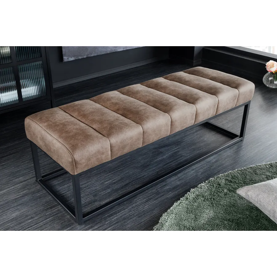 Invicta Ławka PETIT BEAUTÉ z mikrofibry, szara  110cm / 44427