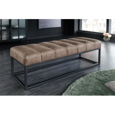 Invicta Ławka PETIT BEAUTÉ z mikrofibry, szara  110cm / 44427