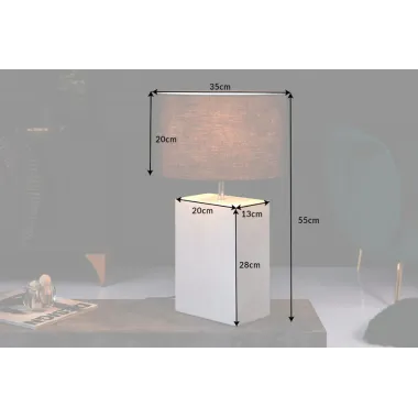 Invicta Lampa stołowa NOBLE podstawa biały marmur 35 cm / 40903