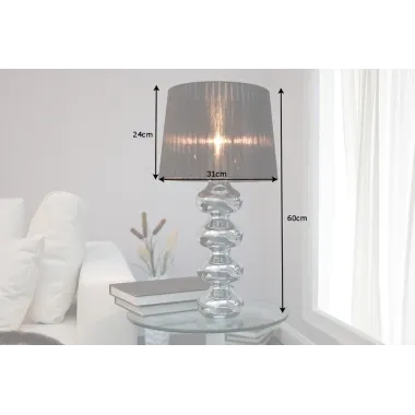 Invicta Lampa stołowa MIA czarna 60cm / 19699