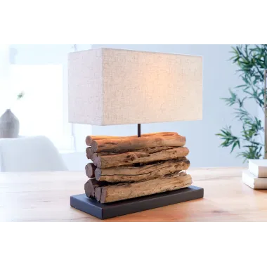 Invicta Lampa stołowa PERIFERE drewno teakowe 35cm / 19477