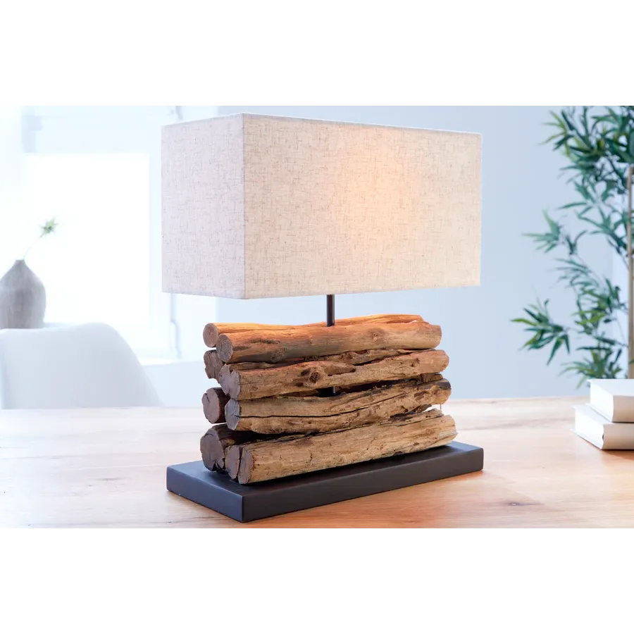 Invicta Lampa stołowa PERIFERE drewno teakowe 35cm / 19477