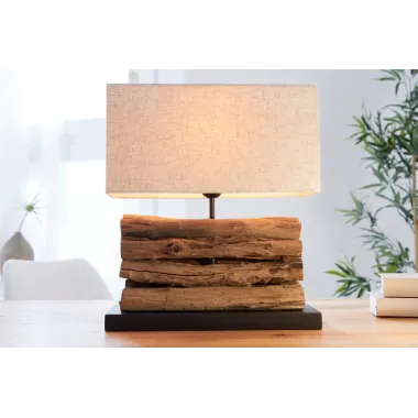 Invicta Lampa stołowa PERIFERE drewno teakowe 35cm / 19477