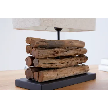 Invicta Lampa stołowa PERIFERE drewno teakowe 35cm / 19477