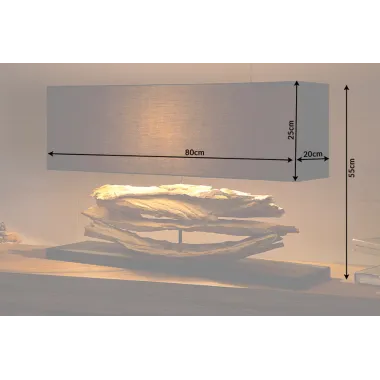 Invicta Lampa stołowa RIVERINE drewno teakowe 80cm / 17327