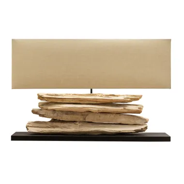 Invicta Lampa stołowa RIVERINE drewno dryftowe naturalne 80cm / 17326