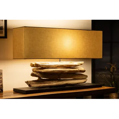 Invicta Lampa stołowa RIVERINE drewno dryftowe naturalne 80cm / 17326