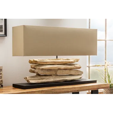 Invicta Lampa stołowa RIVERINE drewno dryftowe naturalne 80cm / 17326