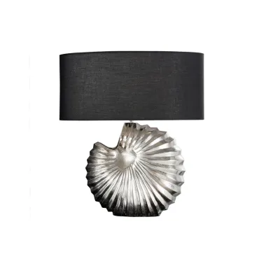 Invicta Lampa stołowa SHELL Srebrna 35cm / 42736