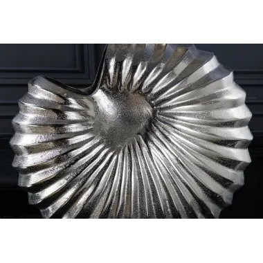 Invicta Lampa stołowa SHELL Srebrna 35cm / 42736