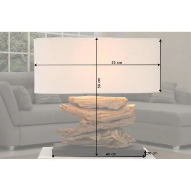 Invicta Lampa stołowa RIVERINE z drewna dryftowego 55cm / 36786