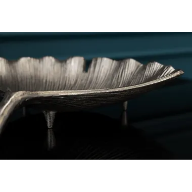 Invicta Patera dekoracyjna GINKGO srebrna 33cm / 41778