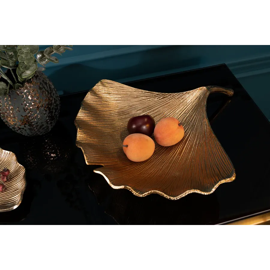 Invicta Patera dekoracyjna GINKGO Złota 42cm / 41775