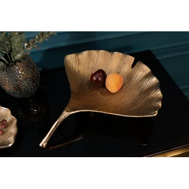 Invicta Patera dekoracyjna GINKGO Złota 42cm / 41775