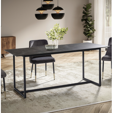 Wohnling Stół ceramiczny SYMBIOSE optyka czarnego marmuru 200cm / WL6.972