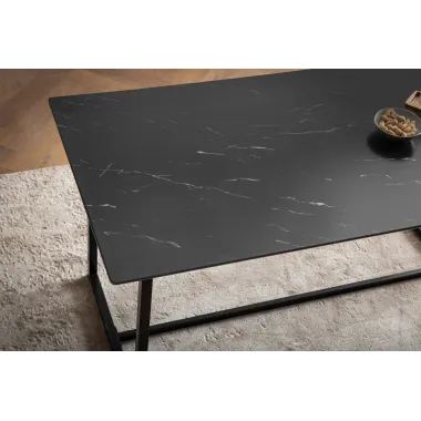 Wohnling Stół ceramiczny SYMBIOSE optyka czarnego marmuru 200cm / WL6.972