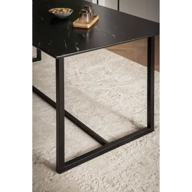 Wohnling Stół ceramiczny SYMBIOSE optyka czarnego marmuru 200cm / WL6.972