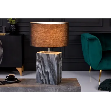 Invicta Lampa stołowa NOBLE podstawa czarny marmur 35cm / 40901
