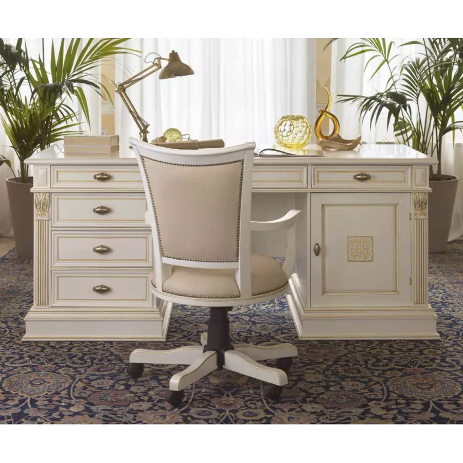 Włoskie biurko PUCCINI 6 szuflad 185 x 81 x 90 cm / 46732