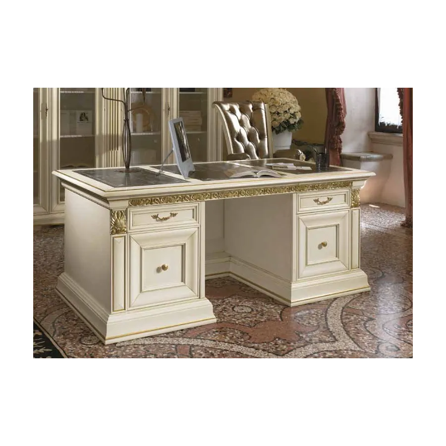 Włoskie biurko PUCCINI 6 szuflad 185 x 81 x 90 cm / 46732