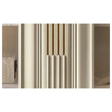 VIVALDI CREMA Włoska Witryna szklana 4 drzwi ze zdobieniami 268 x 215 x 50cm / 1722