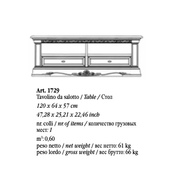 VIVALDI CREMA Włoska Witryna szklana 4 drzwi ze zdobieniami 268 x 215 x 50cm / 1722