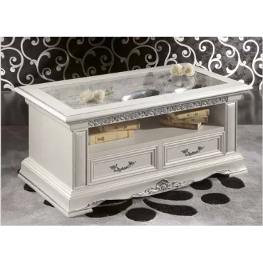 VIVALDI CREMA Włoska Witryna szklana narożna 1 drzwi ze zdobieniami 92 x 215 x 70cm / 1724