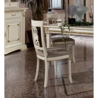 VIVALDI CREMA Włoska Komoda 2 drzwi 6 szuflad zdobienia 215 x 108 x 55cm / 1710