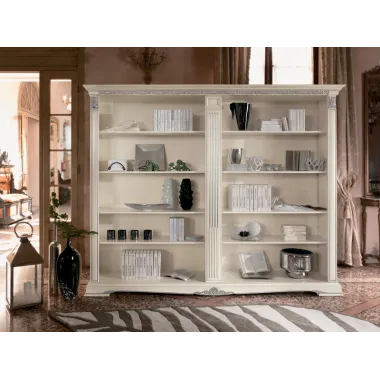 VIVALDI CREMA Włoska Komoda 2 drzwi 2 szuflady zdobienia 187 x 108 x 55cm / 1712