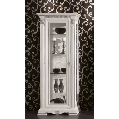 VIVALDI CREMA Włoska Luksusowa Szafka TV mini ze zdobieniami 213 x 57 x 59cm / 1752