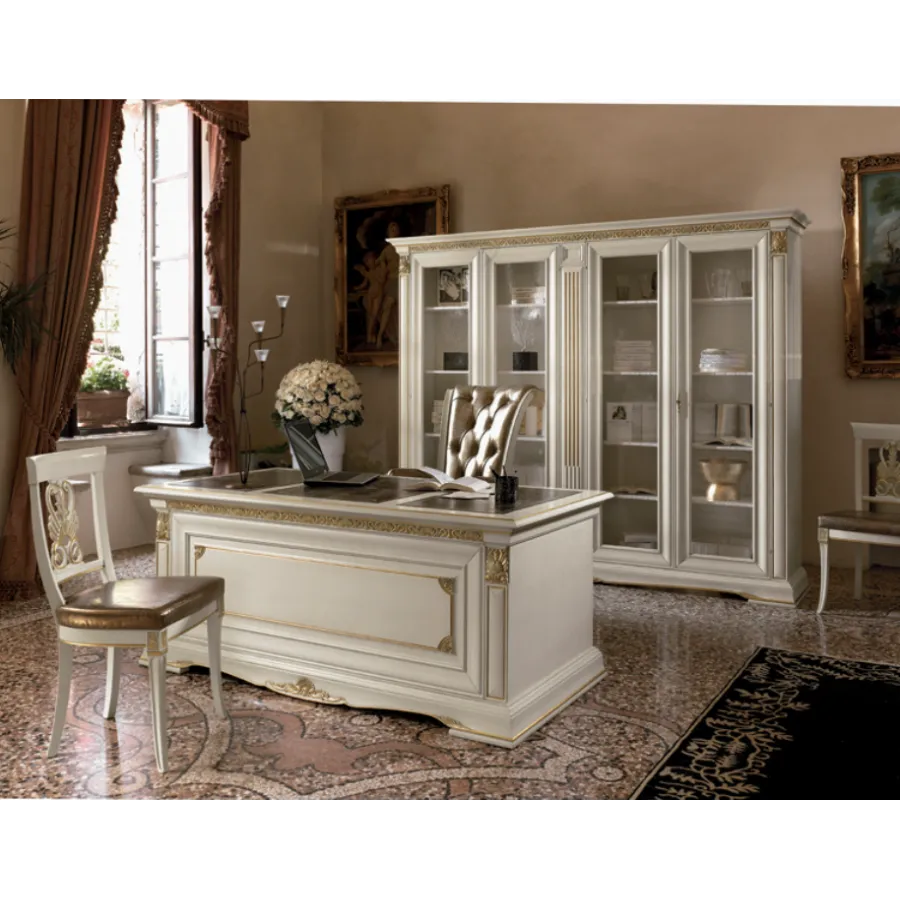 VIVALDI CREMA Włoski Zestaw biurowy ze zdobieniami 3 elementy / 1700Z