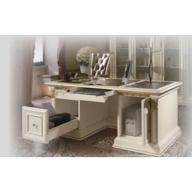 VIVALDI CREMA Włoski Fotel biurowy obrotowy 70 x 118 x 70cm / 1741