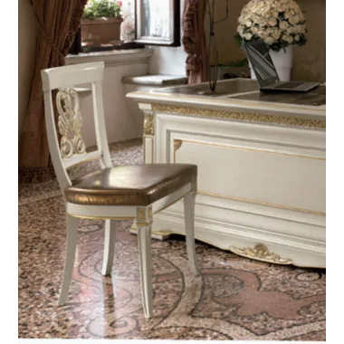 VIVALDI CREMA Włoski Fotel biurowy obrotowy 70 x 118 x 70cm / 1741