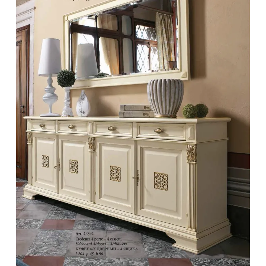 PUCCINI Włoska Komoda 4 drzwiowa 210 x 86 x 45cm / 42394