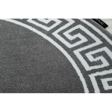 Dywan HAMPTON Versace Grecki wzór szary koło 120cm / GR2885