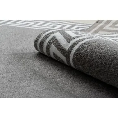 Dywan HAMPTON Versace Grecki wzór szary koło 120cm / GR2885