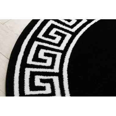 Dywan HAMPTON Versace Grecki wzór czarny koło 160cm / GR2910