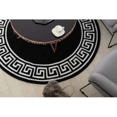 Dywan HAMPTON Versace Grecki wzór czarny koło 160cm / GR2910Dywan HAMPTON Versace Grecki wzór czarny koło 200cm / GR4802