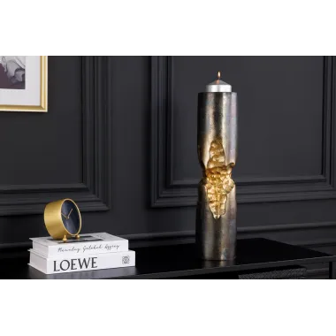 Invicta Wazon PRECIOUS efekt uderzenia młotka czarno-złoty 40cm / 44893