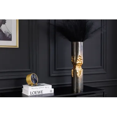 Invicta Wazon PRECIOUS efekt uderzenia młotka czarno-złoty 50cm / 44890