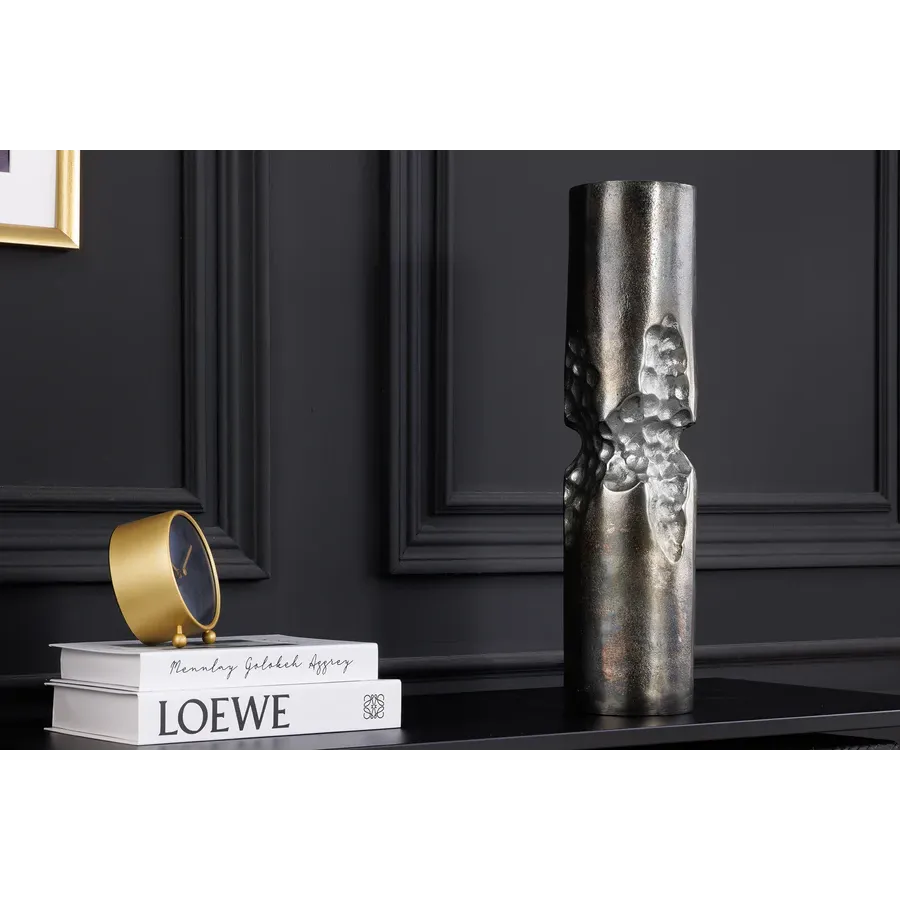 Invicta Wazon PRECIOUS efekt uderzenia młotka czarno-srebrny 50cm / 44888