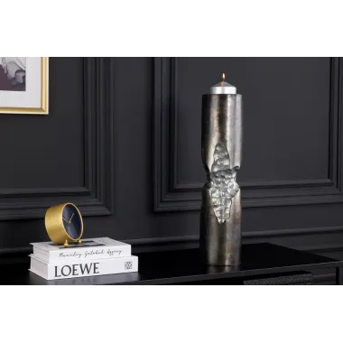 Invicta Wazon PRECIOUS efekt uderzenia młotka czarno-srebrny 50cm / 44888